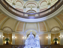 Inside the Rotunda at the Sacramento State Capitol